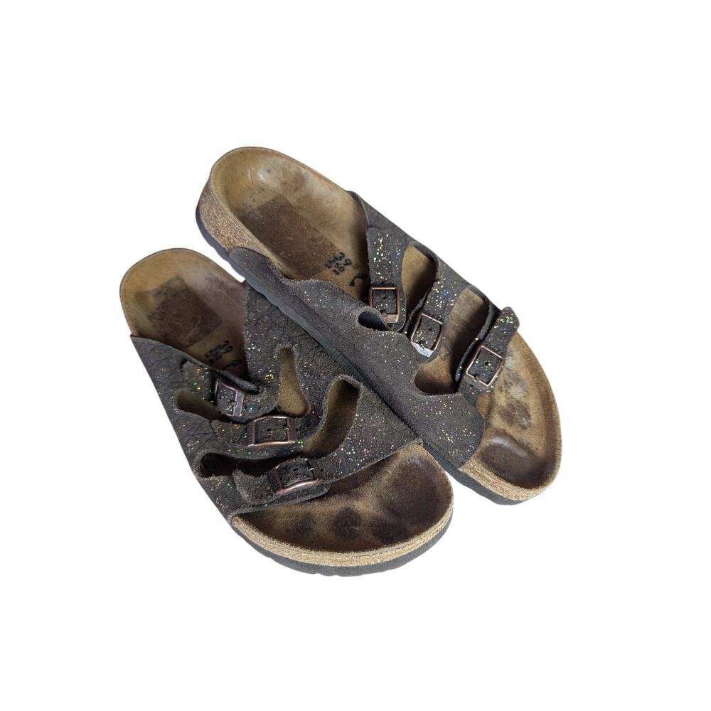 Birkenstock Florida Brown Glitter Sandals 39